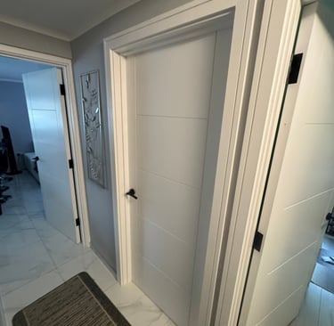 white doors and frames project