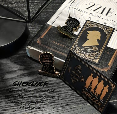 Sherlock pins and a bookmark