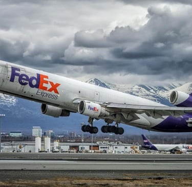 Fedex Plane is taking off