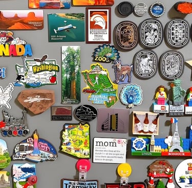 Custom art magnets showcasing creative designs