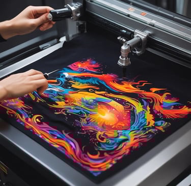A vibrant t-shirt design showcasing unique sublimation art.