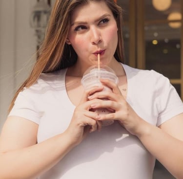 Healthy smoothie lifestyle supporting weight loss