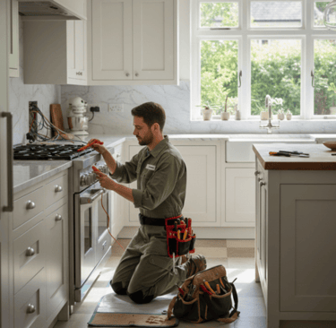 Electrician in nuneaton working in the kitchen 
