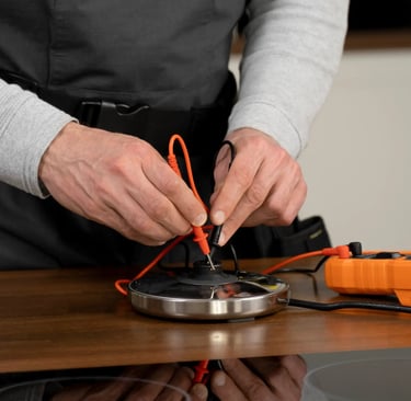 electrician in solihull repairing the clock