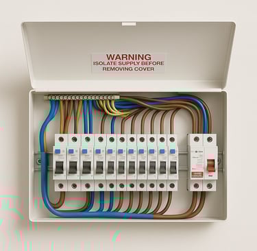 Fuse box by electrician in Bedworth