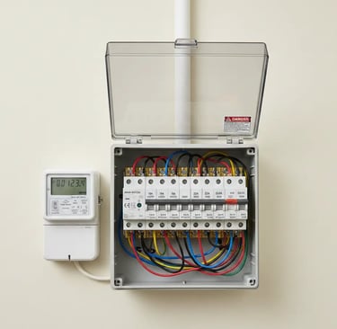 What is a consumer unit with meter box white colour