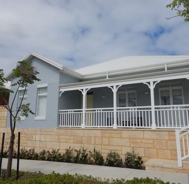 Building inspector assesses Perth home for dilapidation report. 