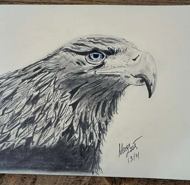Águila real, tinta