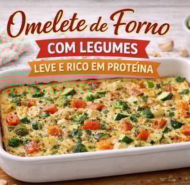Omelete de forno com tomate, cebola e abobrinha