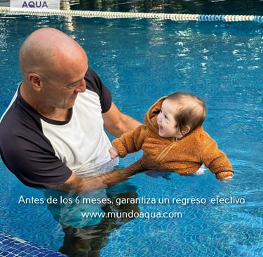 natacion para bebes y temperatura ambiente