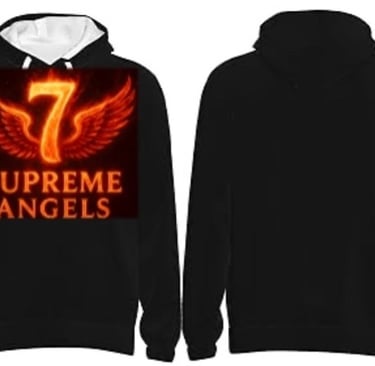 a black and red supreme supreme angels hoodie