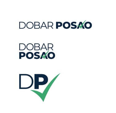 Varijante logotipa DOBAR POSAO i monogram DP