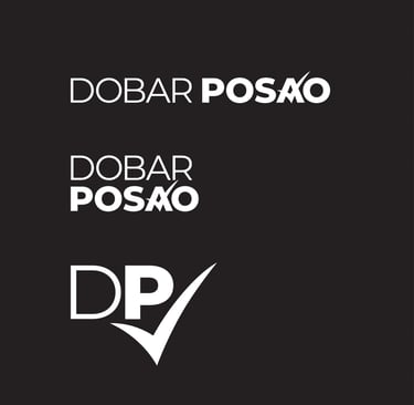 Varijante logotipa DOBAR POSAO i monogram DP