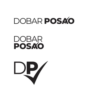 Varijante logotipa DOBAR POSAO i monogram DP