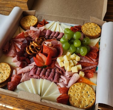 a box of cheese and crackers in a box