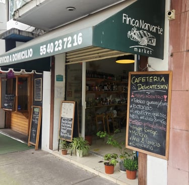 a restaurant with a sign that says Finca Narvarte