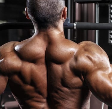 a man performing a lat pulldown