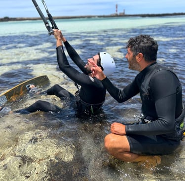 Nuestro instructor dando indicaciones al alumno