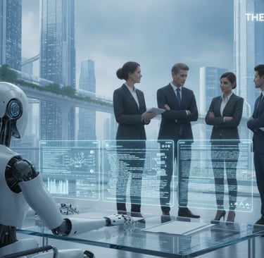 A thought-provoking scene illustrating the limitations of artificial intelligence versus human intel