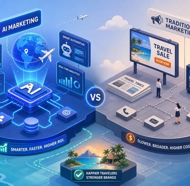 ai marketing vs traditional marketing for travel brands compared