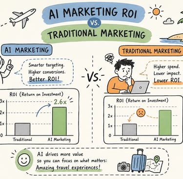 ai vs traditional marketing roi for hotels and tour operators