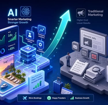 how ai outperforms traditional marketing for travel business growth
