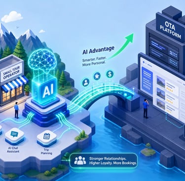 how can small tour operators use ai to compete with major otas and win more direct bookings