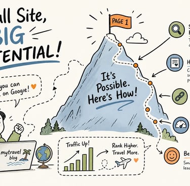how to rank a travel website on google in a competitive market