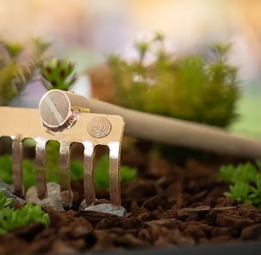 outils en cuivre jardin