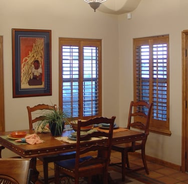 Stain color shutters