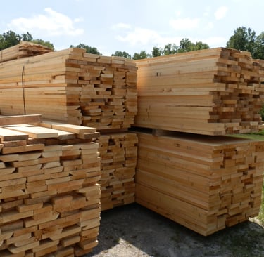 A picture of basswood for shutters
