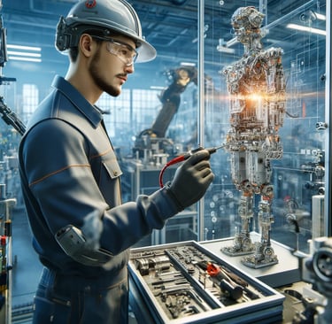 an engineer working in a manufacturing facility