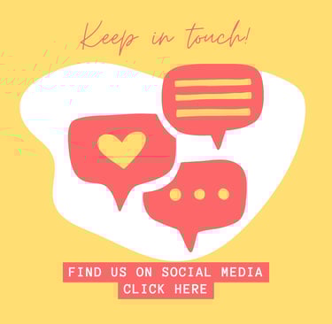Cayla Henri Wax Melts: a heart shaped speech bubble with social media icons 