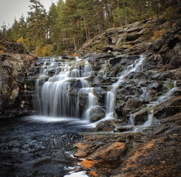 a waterfall with multiple cascades-@methal28 instagram-