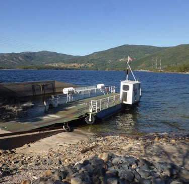 A small cable ferry on lake Nisser-blog-rolf farrell-cite