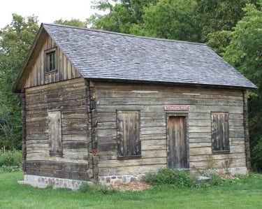 An old house made of wood