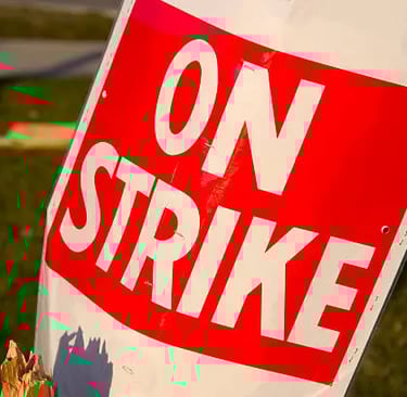 on strike immaggine