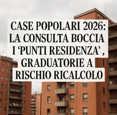 Condizioni alloggi popolari 2026