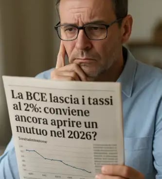 a man in a blue shirt is reading a newspaper