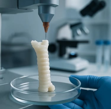 agho che sta stampando una trachea artificiale