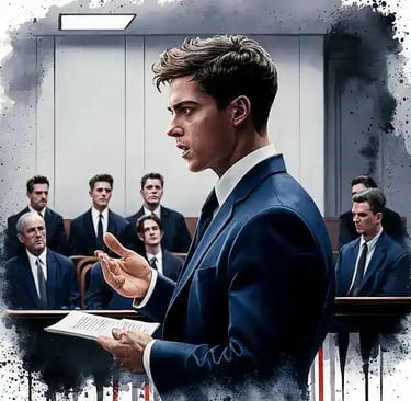 a man in a suit and tie is holding a piece of paper