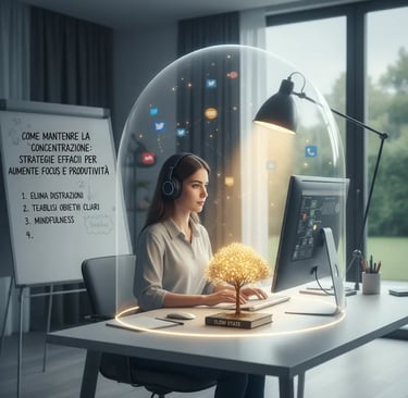 a woman sitting at a desk with a laptop and headphones