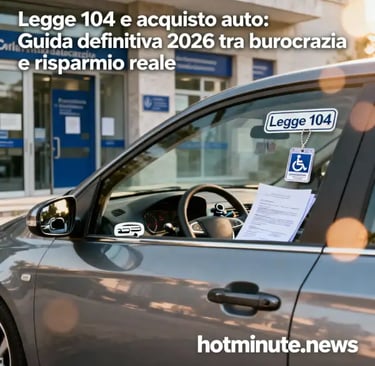 Guida acquisto auto Legge 104 2026 - Agevolazioni IVA e detrazioni IRPEF"