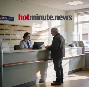 Un cittadino allo sportello di Poste Italiane per le procedure di ritiro o sblocco della Carta Dedic