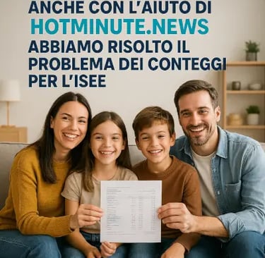 "Famiglia felice con calcolo ISEE corretto grazie a hotminute.news - Bonus 2026"