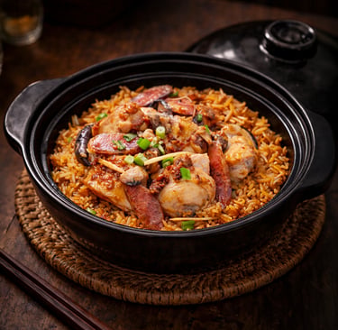 Classic Claypot Chicken Rice