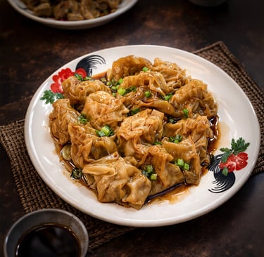 Dry Wanton with Scallion Oil