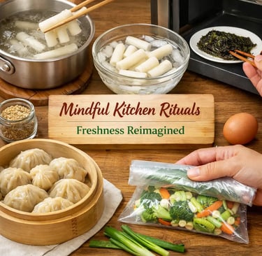 Frozen rice cake (Garae-tteok) hack, microwaving seaweed, and smart food storage tips