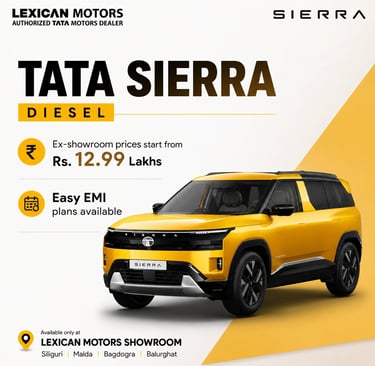 Tata Sierra Diesel price in Siliguri from ₹12.99 lakh