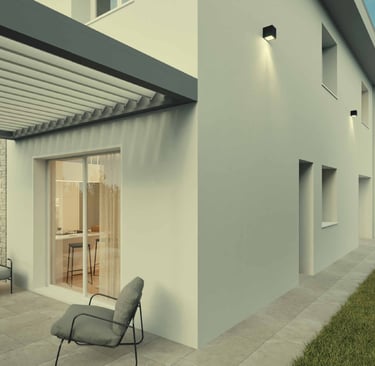 Render del giardino nuova costruzione di Castellarano